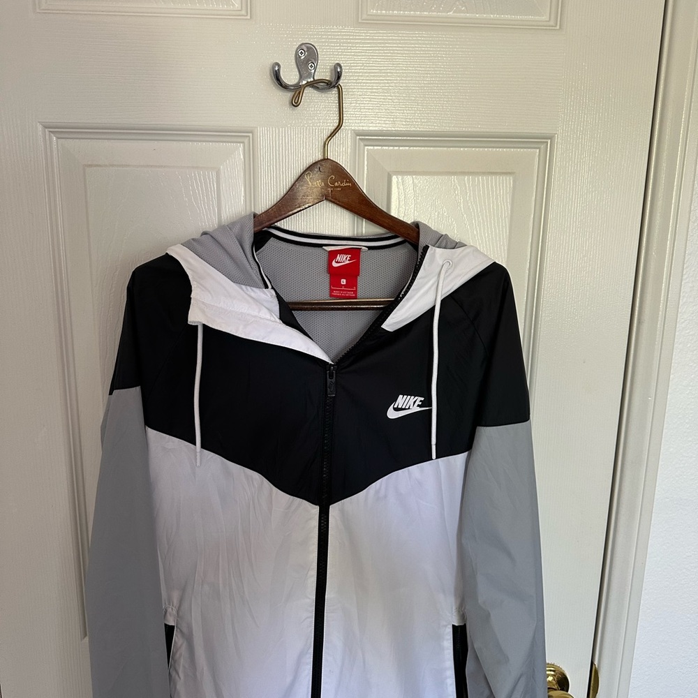 Nike Black and Gray Windbreaker Jacket